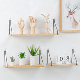 Maxbell Floating Shelves Wall Mounted Wood Hanging Display Shelves Storage Beige S - Aladdin Shoppers