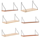 Maxbell Floating Shelves Wall Mounted Wood Hanging Display Shelves Storage Beige S - Aladdin Shoppers