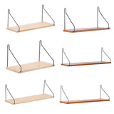 Maxbell Floating Shelves Wall Mounted Wood Hanging Display Shelves Storage Beige S - Aladdin Shoppers