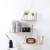 Maxbell Floating Shelves Wall Mounted Wood Hanging Display Shelves Storage Beige S - Aladdin Shoppers
