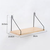 Maxbell Floating Shelves Wall Mounted Wood Hanging Display Shelves Storage Beige S - Aladdin Shoppers