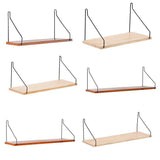 Maxbell Floating Shelves Wall Mounted Wood Hanging Display Shelves Storage Beige S - Aladdin Shoppers