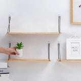 Maxbell Floating Shelves Wall Mounted Wood Hanging Display Shelves Storage Beige S - Aladdin Shoppers