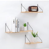 Maxbell Floating Shelves Wall Mounted Wood Hanging Display Shelves Storage Beige S - Aladdin Shoppers