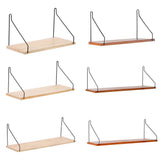 Maxbell Floating Shelves Wall Mounted Wood Hanging Display Shelves Storage Beige S - Aladdin Shoppers