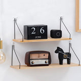 Maxbell Floating Shelves Wall Mounted Wood Hanging Display Shelves Storage Beige S - Aladdin Shoppers