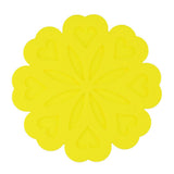 Maxbell Flower Shaped Silicone Drink Coaster Pad Tabletop Protect Mug Accessory Yellow - Aladdin Shoppers
