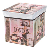 Maxbell Foldable Storage Ottonmans Box Chest Seat Food Stool Big Ben - Aladdin Shoppers