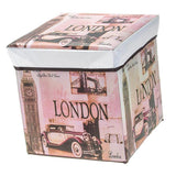 Maxbell Foldable Storage Ottonmans Box Chest Seat Food Stool Big Ben - Aladdin Shoppers