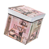 Maxbell Foldable Storage Ottonmans Box Chest Seat Food Stool Big Ben - Aladdin Shoppers