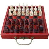 Maxbell Folding Portable Antique Chinese Chess Board Games Wooden Table Chess Pieces Set for Family Collectibles - Aladdin Shoppers