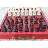 Maxbell Folding Portable Antique Chinese Chess Board Games Wooden Table Chess Pieces Set for Family Collectibles - Aladdin Shoppers