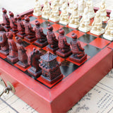 Maxbell Folding Portable Antique Chinese Chess Board Games Wooden Table Chess Pieces Set for Family Collectibles - Aladdin Shoppers