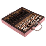 Maxbell Folding Portable Antique Chinese Chess Board Games Wooden Table Chess Pieces Set for Family Collectibles - Aladdin Shoppers