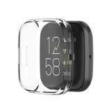 Maxbell For Fitbit Versa2 Silicone TPU Case Screen Protector Frame Cover HD white - Aladdin Shoppers