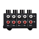 Maxbell Four Channel Passive Splitter Mixer with Volume Control –Black - Aladdin Shoppers