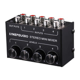 Maxbell Four Channel Passive Splitter Mixer with Volume Control –Black - Aladdin Shoppers