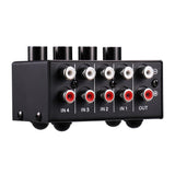 Maxbell Four Channel Passive Splitter Mixer with Volume Control –Black - Aladdin Shoppers