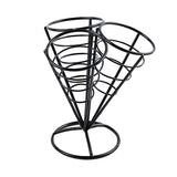 Maxbell French Fry Stand Cone Basket Holder for Fries Fish Chips Appetizers Black - Aladdin Shoppers