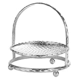 Maxbell Fruit Cake Stand Plate Food Platter Metal Display Rack Holder Silver 1 Tier - Aladdin Shoppers