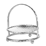 Maxbell Fruit Cake Stand Plate Food Platter Metal Display Rack Holder Silver 1 Tier - Aladdin Shoppers