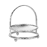 Maxbell Fruit Cake Stand Plate Food Platter Metal Display Rack Holder Silver 1 Tier - Aladdin Shoppers