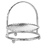 Maxbell Fruit Cake Stand Plate Food Platter Metal Display Rack Holder Silver 1 Tier - Aladdin Shoppers