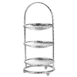 Maxbell Fruit Cake Stand Plate Food Platter Metal Display Rack Holder Silver 3 Tier - Aladdin Shoppers