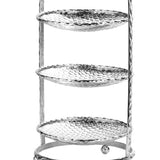 Maxbell Fruit Cake Stand Plate Food Platter Metal Display Rack Holder Silver 3 Tier - Aladdin Shoppers