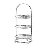Maxbell Fruit Cake Stand Plate Food Platter Metal Display Rack Holder Silver 3 Tier - Aladdin Shoppers
