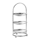 Maxbell Fruit Cake Stand Plate Food Platter Metal Display Rack Holder Silver 3 Tier - Aladdin Shoppers