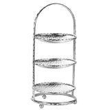 Maxbell Fruit Cake Stand Plate Food Platter Metal Display Rack Holder Silver 3 Tier - Aladdin Shoppers