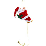 Maxbell Funny Electric Animated Climbing Santa Claus on 3ft Beads Chain Musical Moving Figure Christmas Ornament - Aladdin Shoppers