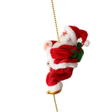 Maxbell Funny Electric Animated Climbing Santa Claus on 3ft Beads Chain Musical Moving Figure Christmas Ornament - Aladdin Shoppers