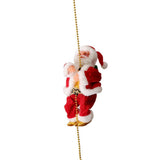 Maxbell Funny Electric Animated Climbing Santa Claus on 3ft Beads Chain Musical Moving Figure Christmas Ornament - Aladdin Shoppers