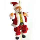 Maxbell Funny Electric Animated Climbing Santa Claus on 3ft Beads Chain Musical Moving Figure Christmas Ornament - Aladdin Shoppers