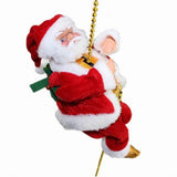 Maxbell Funny Electric Animated Climbing Santa Claus on 3ft Beads Chain Musical Moving Figure Christmas Ornament - Aladdin Shoppers
