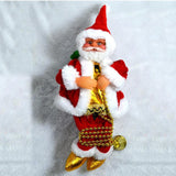 Maxbell Funny Electric Animated Climbing Santa Claus on 3ft Beads Chain Musical Moving Figure Christmas Ornament - Aladdin Shoppers