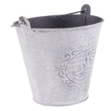 Maxbell Galvanized Metal Storage Buckets Retro Rustic Flower Bucket for Countertop Balcony Garden Yard Decor - Aladdin Shoppers
