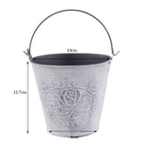 Maxbell Galvanized Metal Storage Buckets Retro Rustic Flower Bucket for Countertop Balcony Garden Yard Decor - Aladdin Shoppers