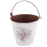 Maxbell Galvanized Metal Storage Buckets Retro Rustic Flower Bucket for Countertop Balcony Garden Yard Decor - Aladdin Shoppers