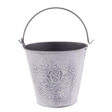 Maxbell Galvanized Metal Storage Buckets Retro Rustic Flower Bucket for Countertop Balcony Garden Yard Decor - Aladdin Shoppers