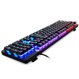 Maxbell Gaming Keyboard Mechanical Keyboard 104 Key RGB LED Backlit for PC Gaming - Aladdin Shoppers