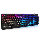 Maxbell Gaming Keyboard Mechanical Keyboard 104 Key RGB LED Backlit for PC Gaming - Aladdin Shoppers
