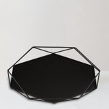 Maxbell Geometric Jewelry Plate Tray for Jewelry Cake Fruit Dessert Dish Black - Aladdin Shoppers