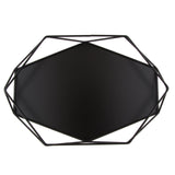 Maxbell Geometric Jewelry Plate Tray for Jewelry Cake Fruit Dessert Dish Black - Aladdin Shoppers