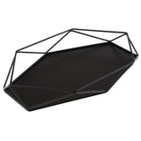 Maxbell Geometric Jewelry Plate Tray for Jewelry Cake Fruit Dessert Dish Black - Aladdin Shoppers