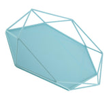 Maxbell Geometric Jewelry Plate Tray for Jewelry Cake Fruit Dessert Dish Blue - Aladdin Shoppers