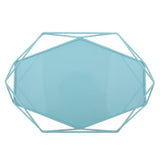Maxbell Geometric Jewelry Plate Tray for Jewelry Cake Fruit Dessert Dish Blue - Aladdin Shoppers