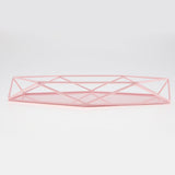 Maxbell Geometric Jewelry Plate Tray for Jewelry Cake Fruit Dessert Dish Pink - Aladdin Shoppers
